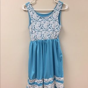 Aqua Lace Dress